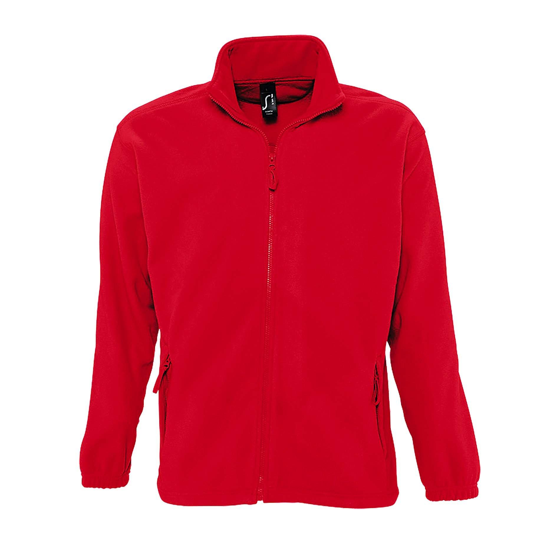 Outdoor Fleece Jacke North Herren Rot Bunt XS von SOLS