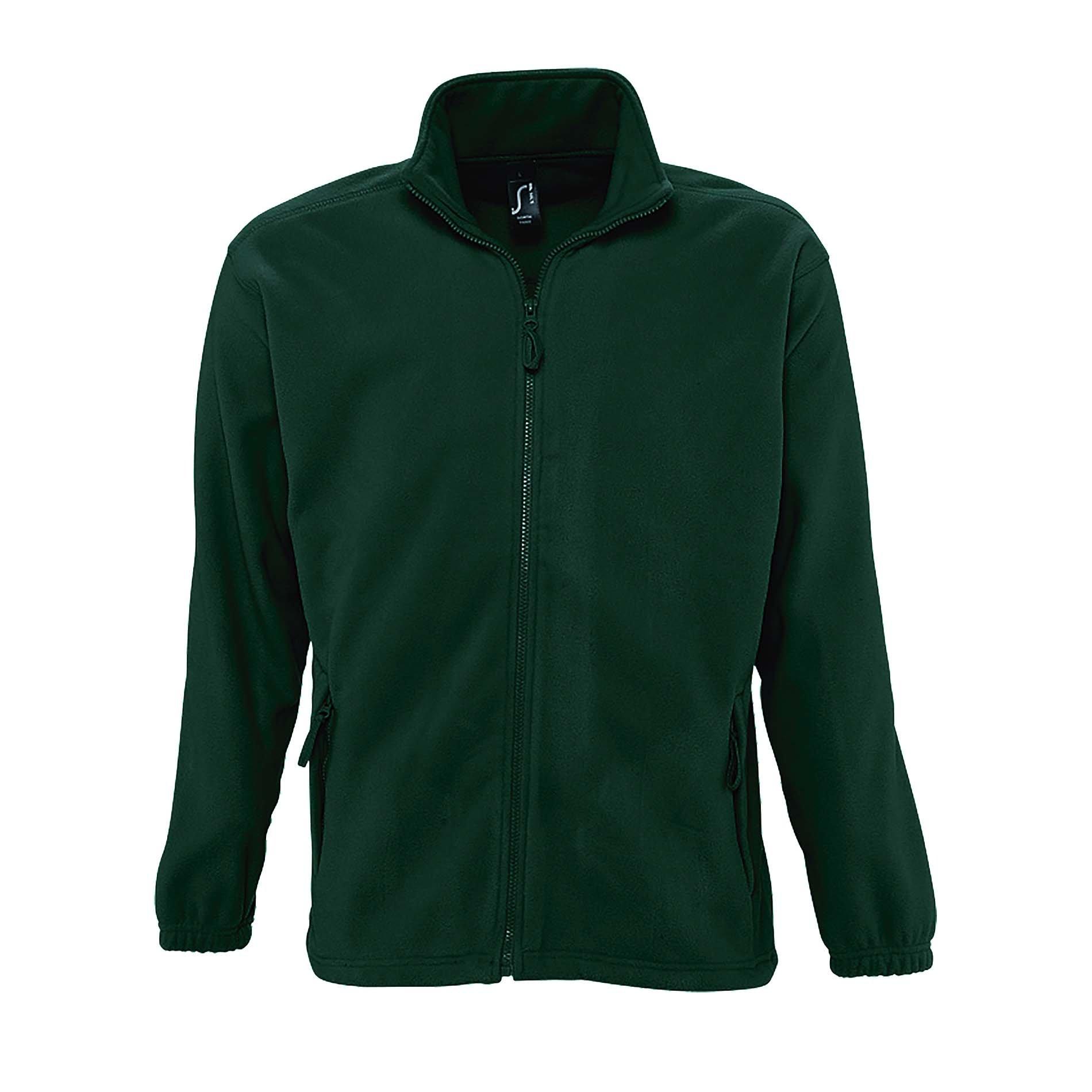 Outdoor Fleece Jacke North Herren Waldgrün M von SOLS