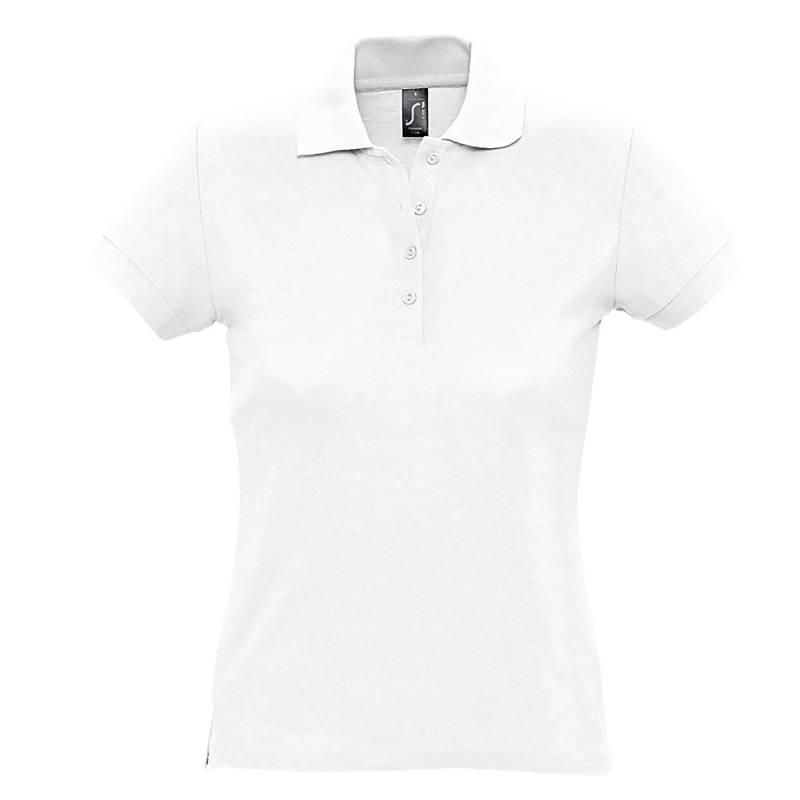 Passion Poloshirt, Kurzarm Damen Weiss L von SOLS