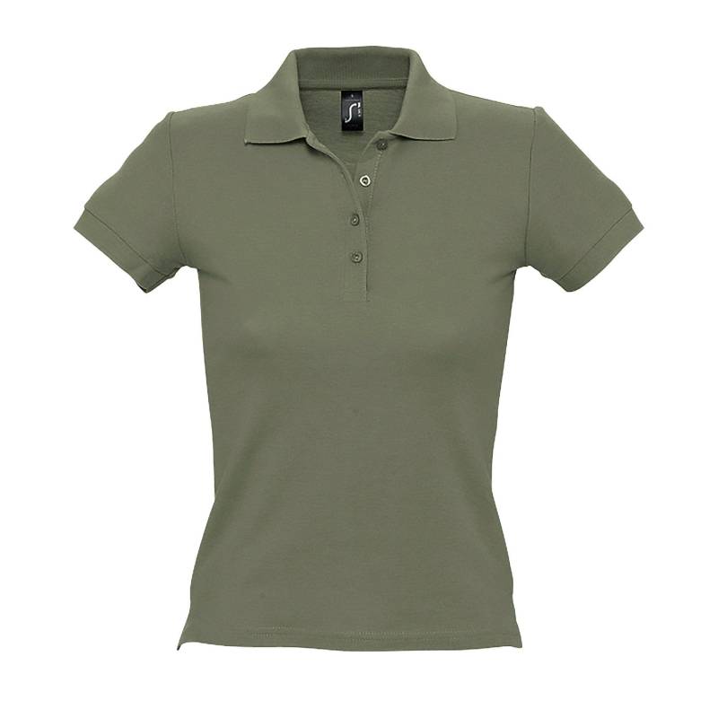 People Poloshirt, Kurzarm Damen Khaki XL von SOLS