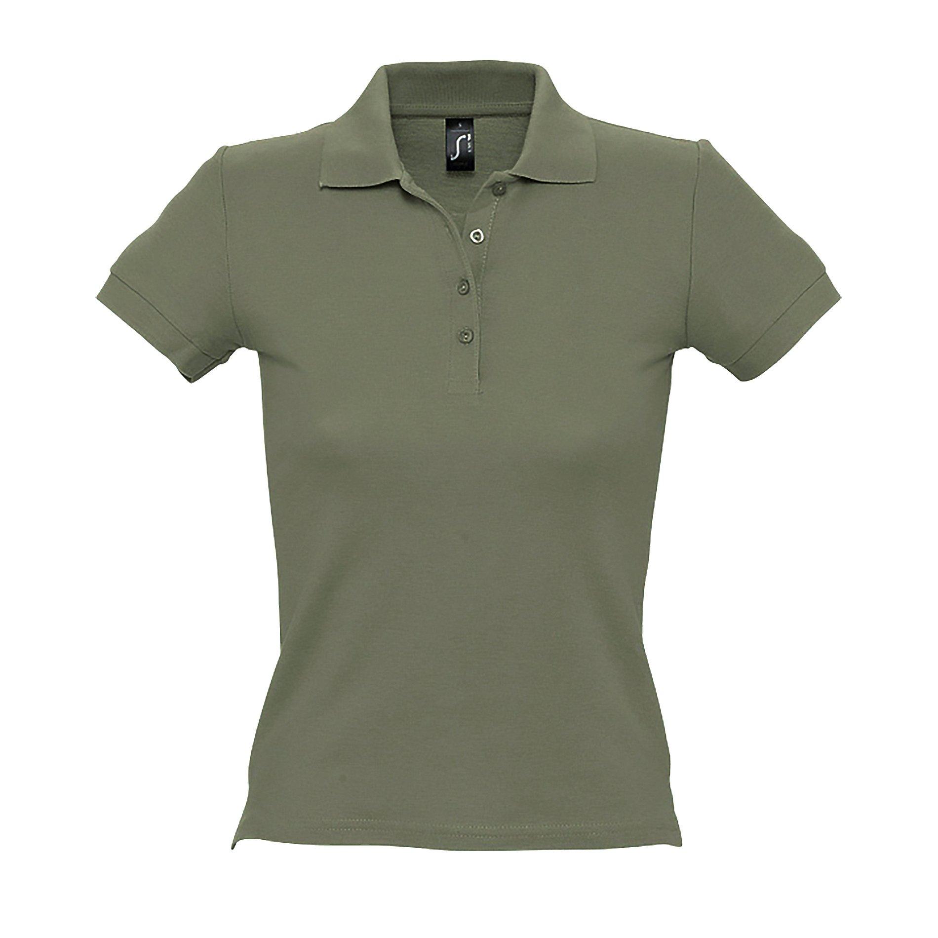 People Poloshirt, Kurzarm Damen Khaki XXL von SOLS