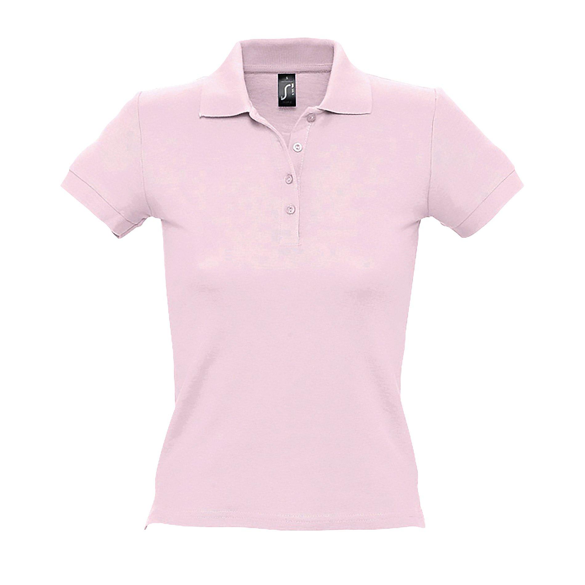 People Poloshirt, Kurzarm Damen Pink M von SOLS