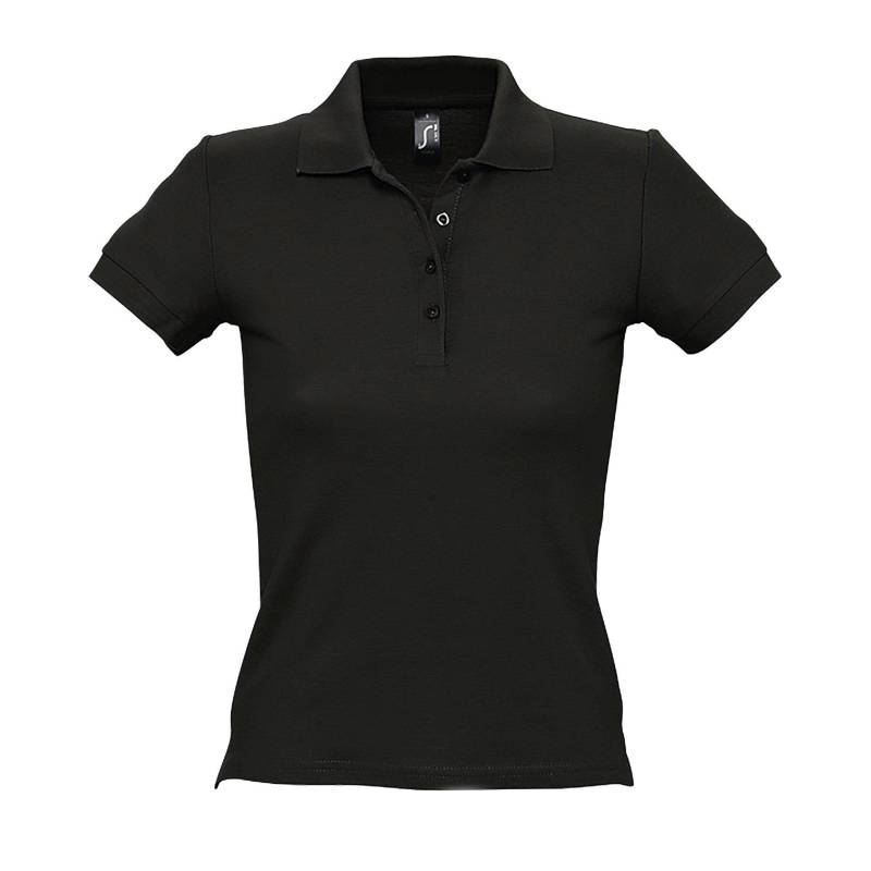 People Poloshirt, Kurzarm Damen Schwarz XXL von SOLS