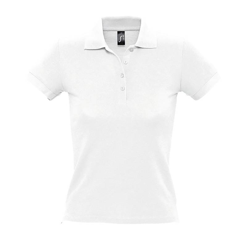 People Poloshirt, Kurzarm Damen Weiss S von SOLS