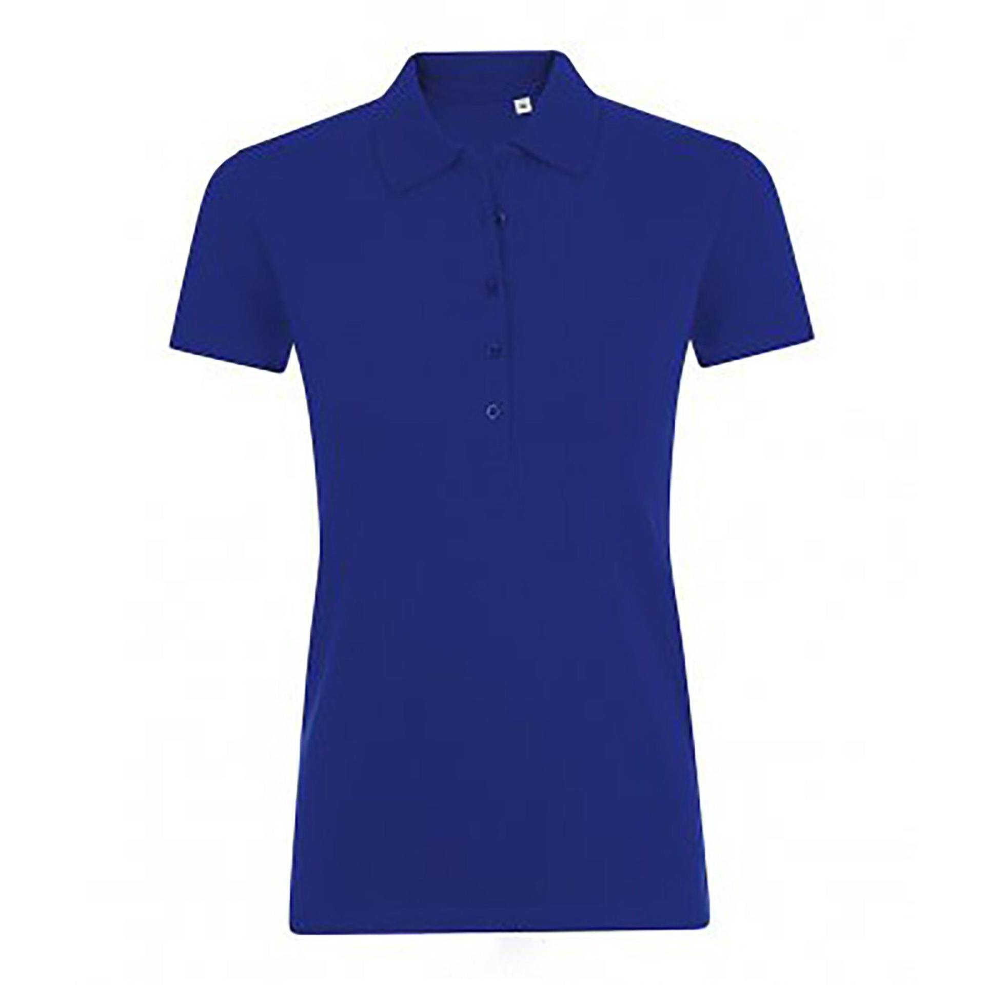 Phoenix Kurzarm Pique Polo Shirt Damen Blau L von SOLS