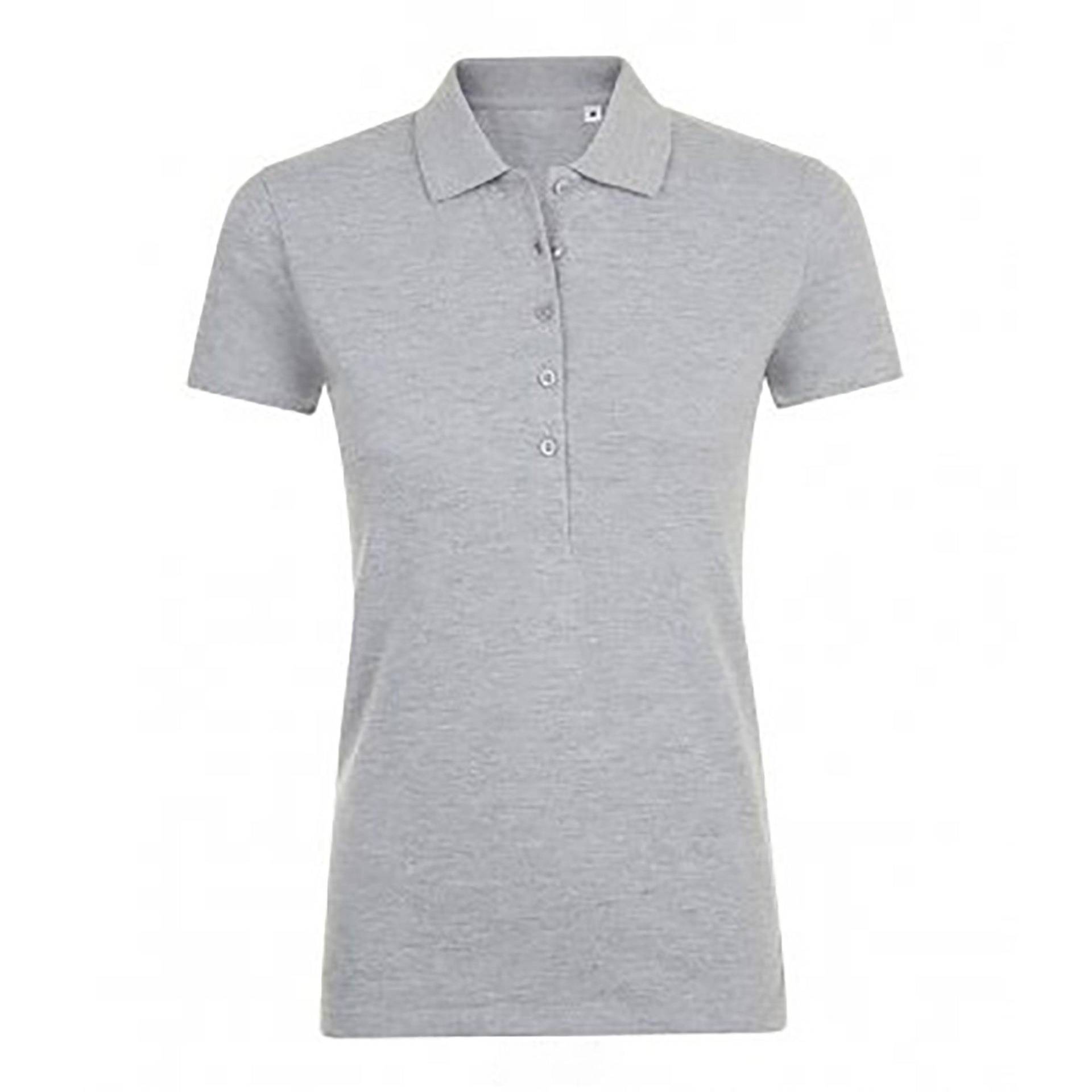 SOLS - Phoenix Kurzarm Pique Polo Shirt, für Damen, Taubengrau, Größe L von SOLS