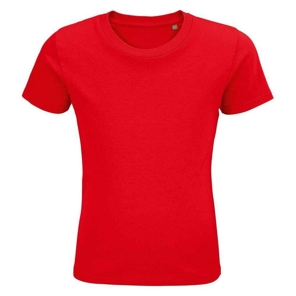 Pioneer Tshirt Jungen Rot Bunt 116 von SOLS