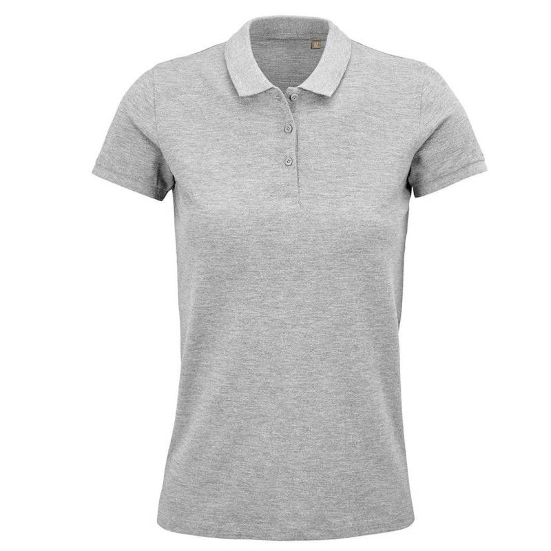 Planet Poloshirt Aus Biologischem Anbau Damen Grau L von SOLS