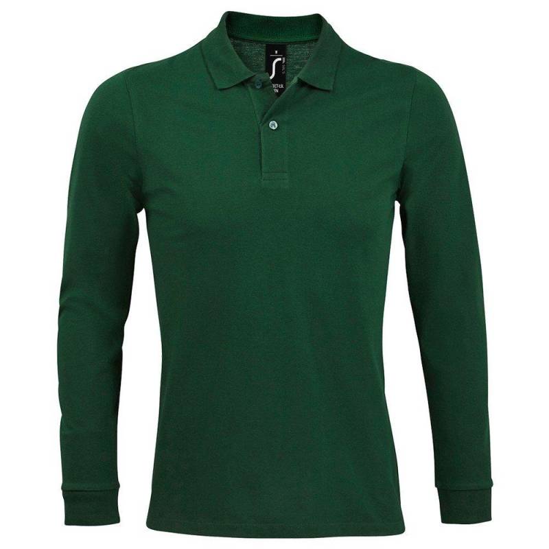 Poloshirt Langärmlig Herren Grün M von SOLS