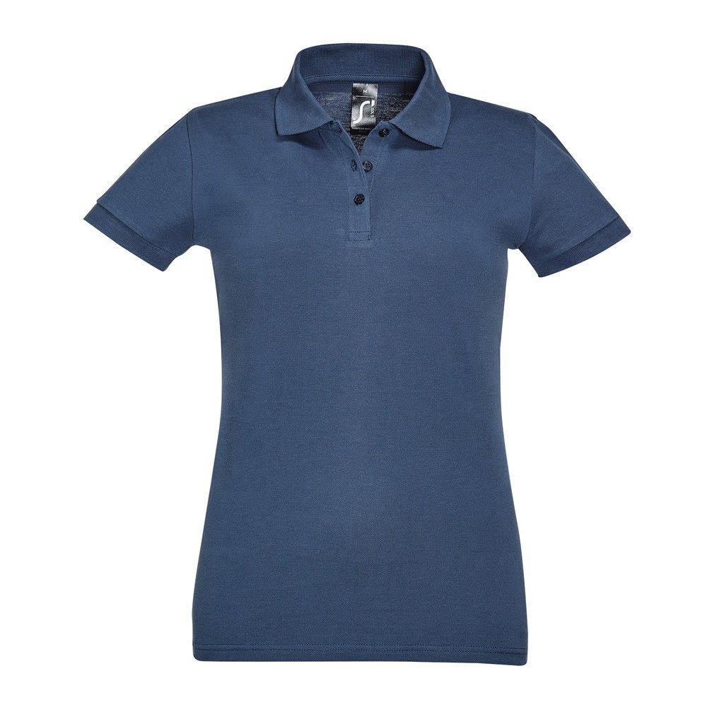 Poloshirt Perfect Kurzarm Damen Blau Denim L von SOLS