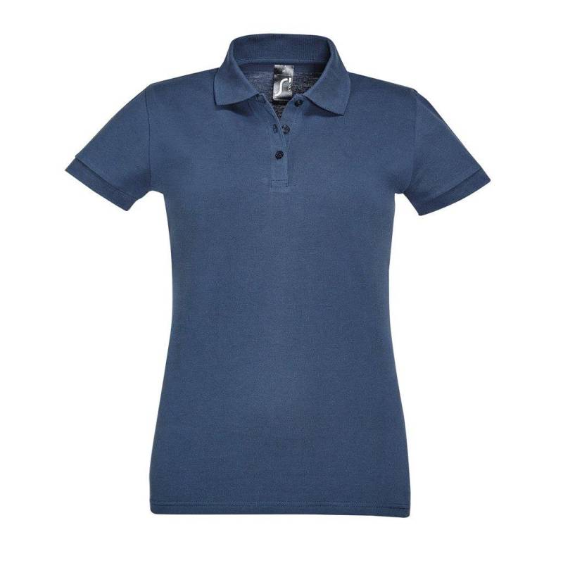 Poloshirt Perfect Kurzarm Damen Blau Denim L von SOLS