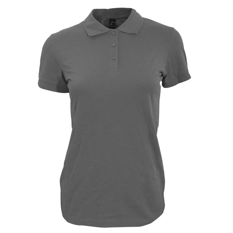 Poloshirt Perfect Kurzarm Damen Grau M von SOLS