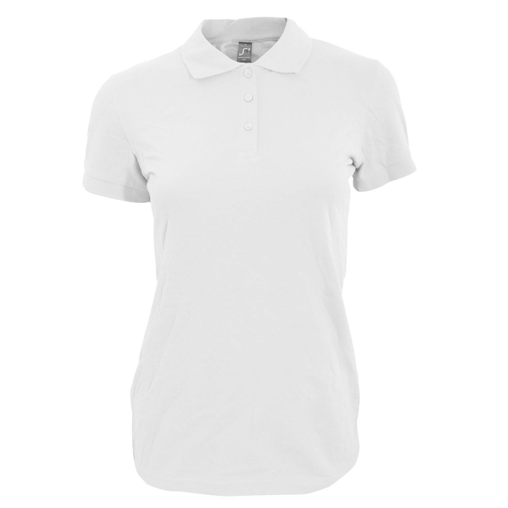 Poloshirt Perfect Kurzarm Damen Weiss S von SOLS