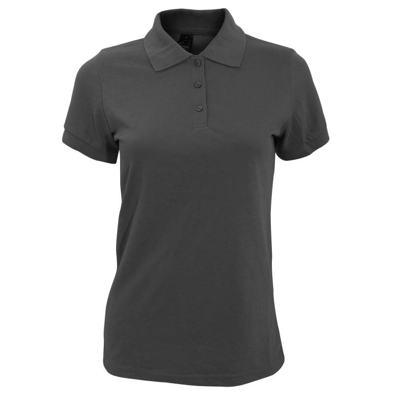 Prime Pique Poloshirt, Kurzarm Damen Grau XXL von SOLS