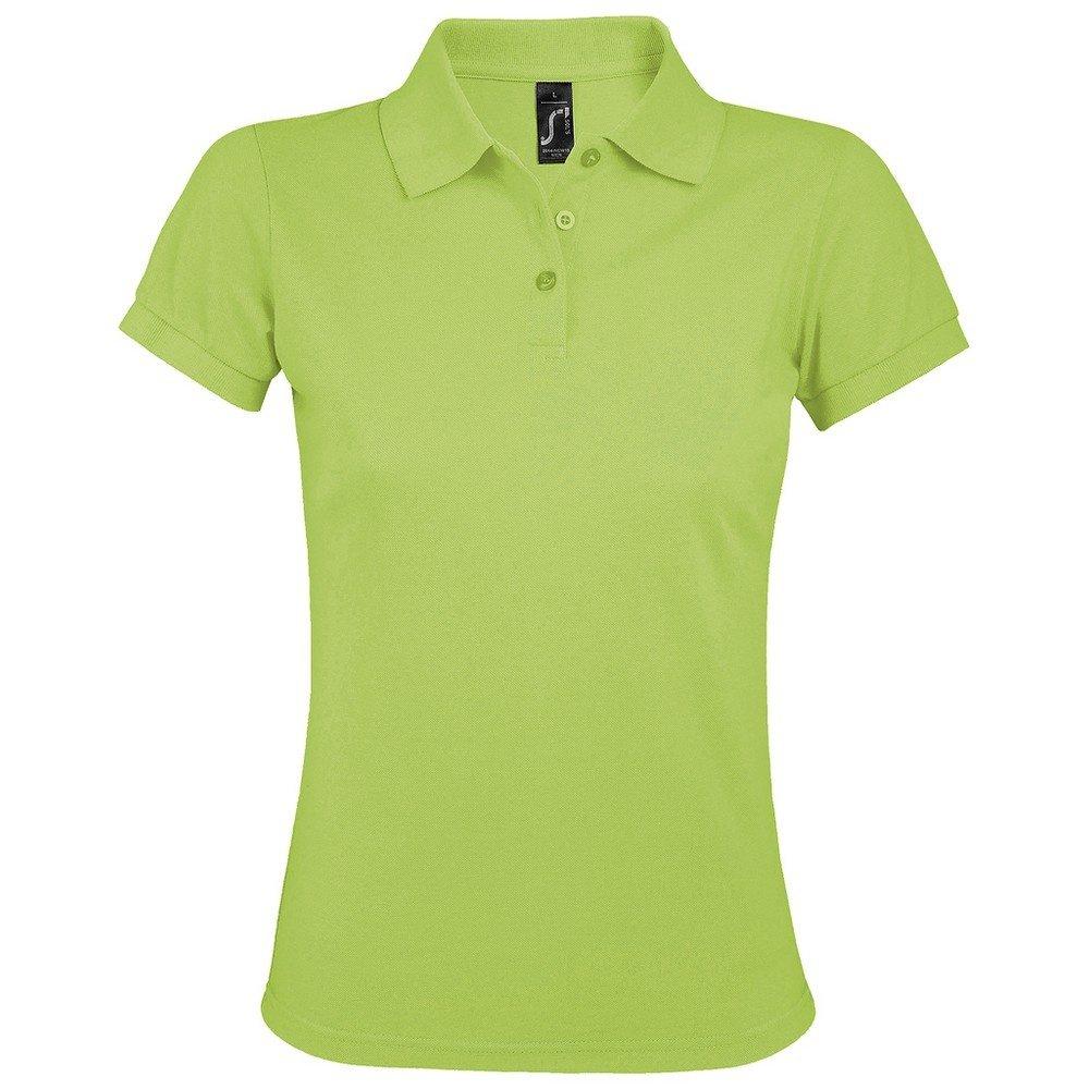 Prime Pique Poloshirt, Kurzarm Damen Grün 3XL von SOLS