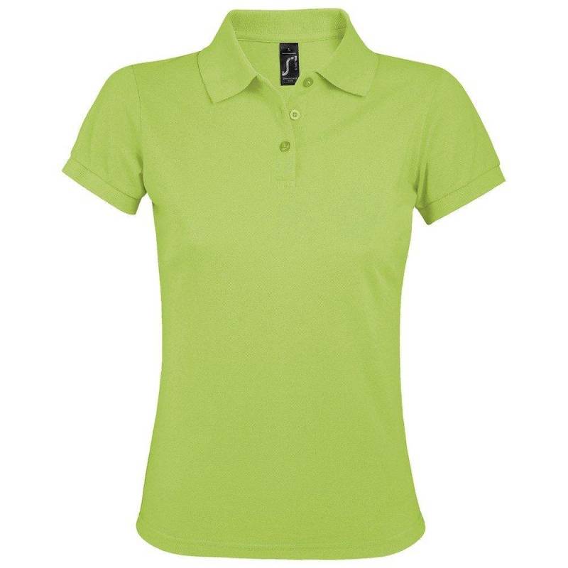 Prime Pique Poloshirt, Kurzarm Damen Grün L von SOLS