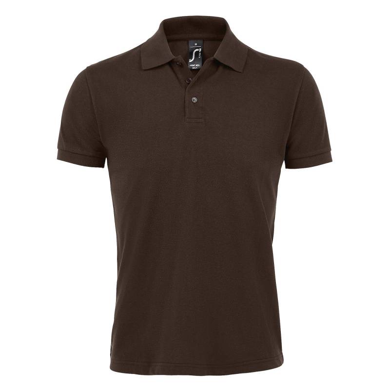 Prime Pique Poloshirt, Kurzarm Herren Braun L von SOLS