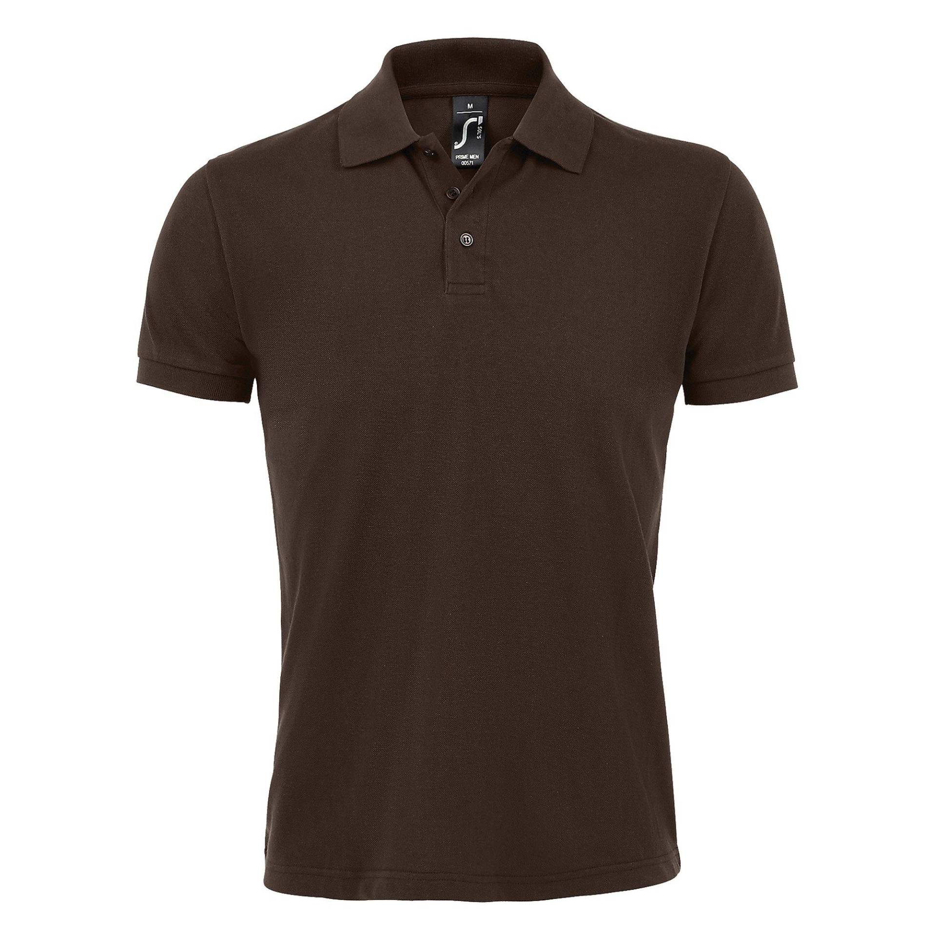 Prime Pique Poloshirt, Kurzarm Herren Braun S von SOLS