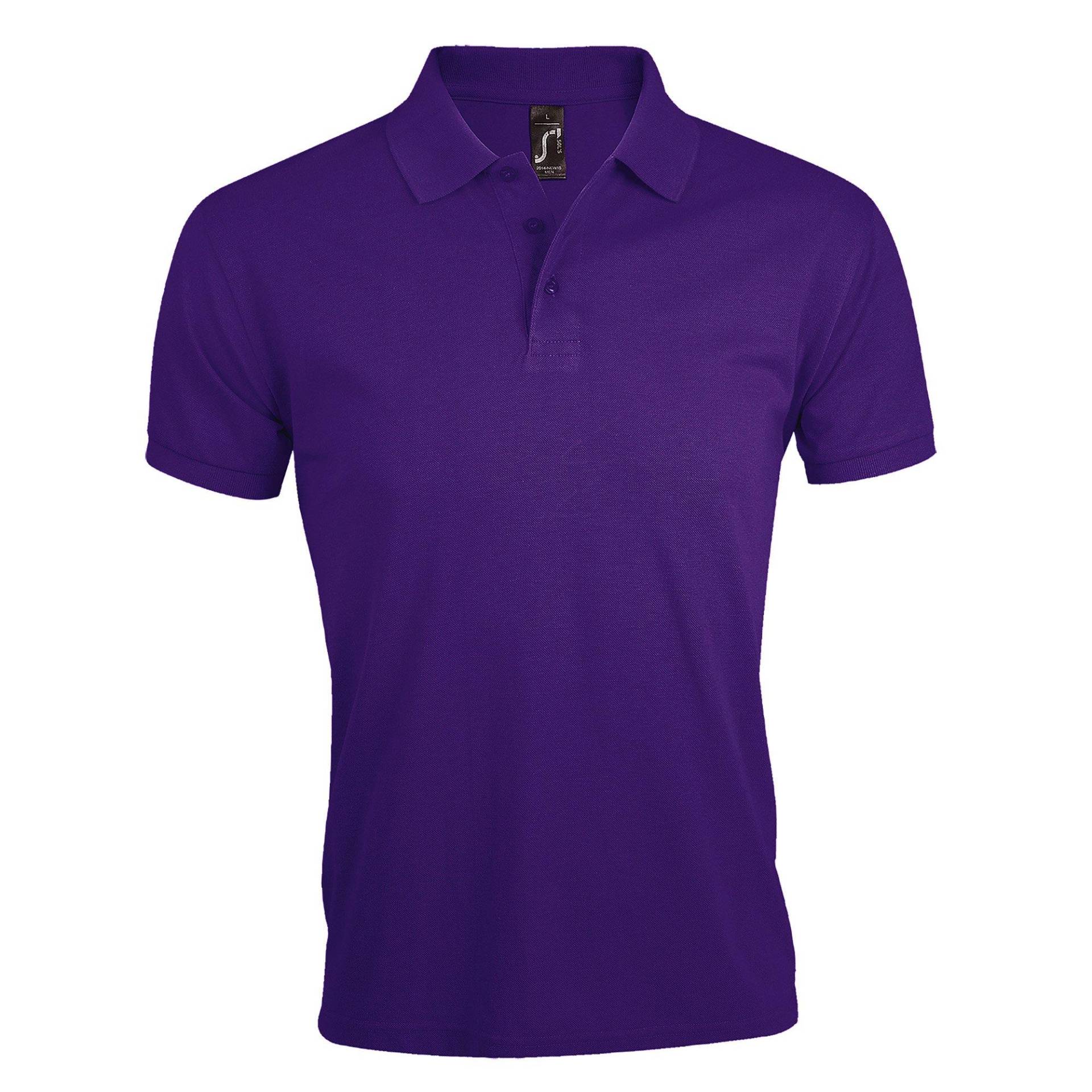 Prime Pique Poloshirt, Kurzarm Herren Lila 3XL von SOLS