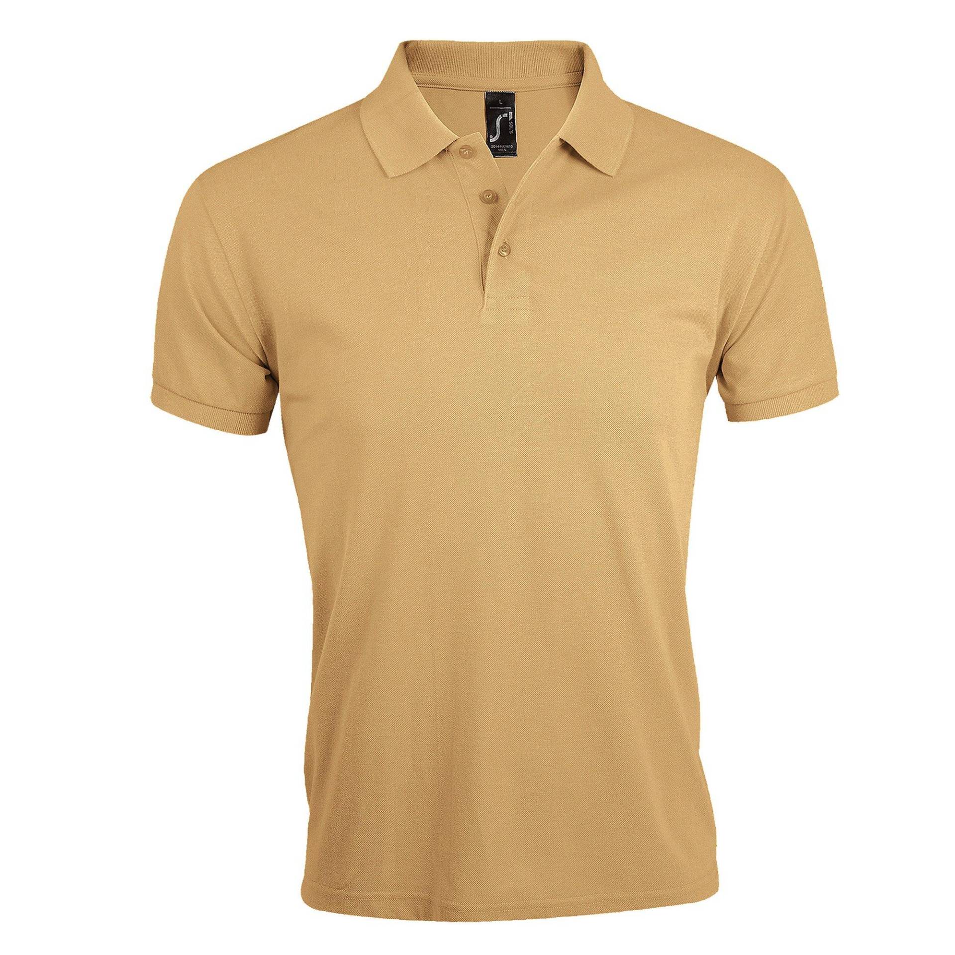 Prime Pique Poloshirt, Kurzarm Herren Sand XL von SOLS