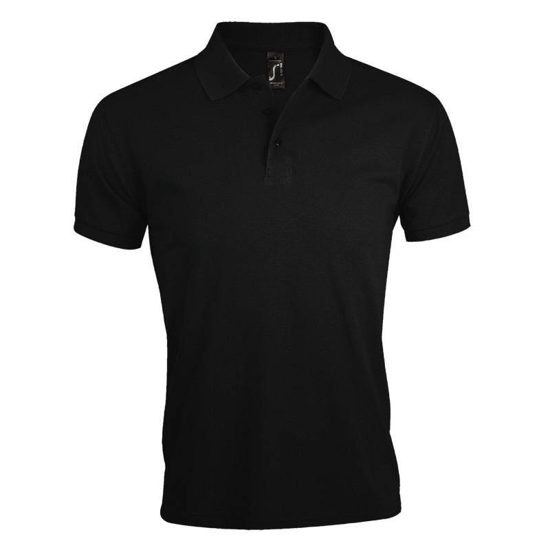 Prime Pique Poloshirt, Kurzarm Herren Schwarz 3XL von SOLS