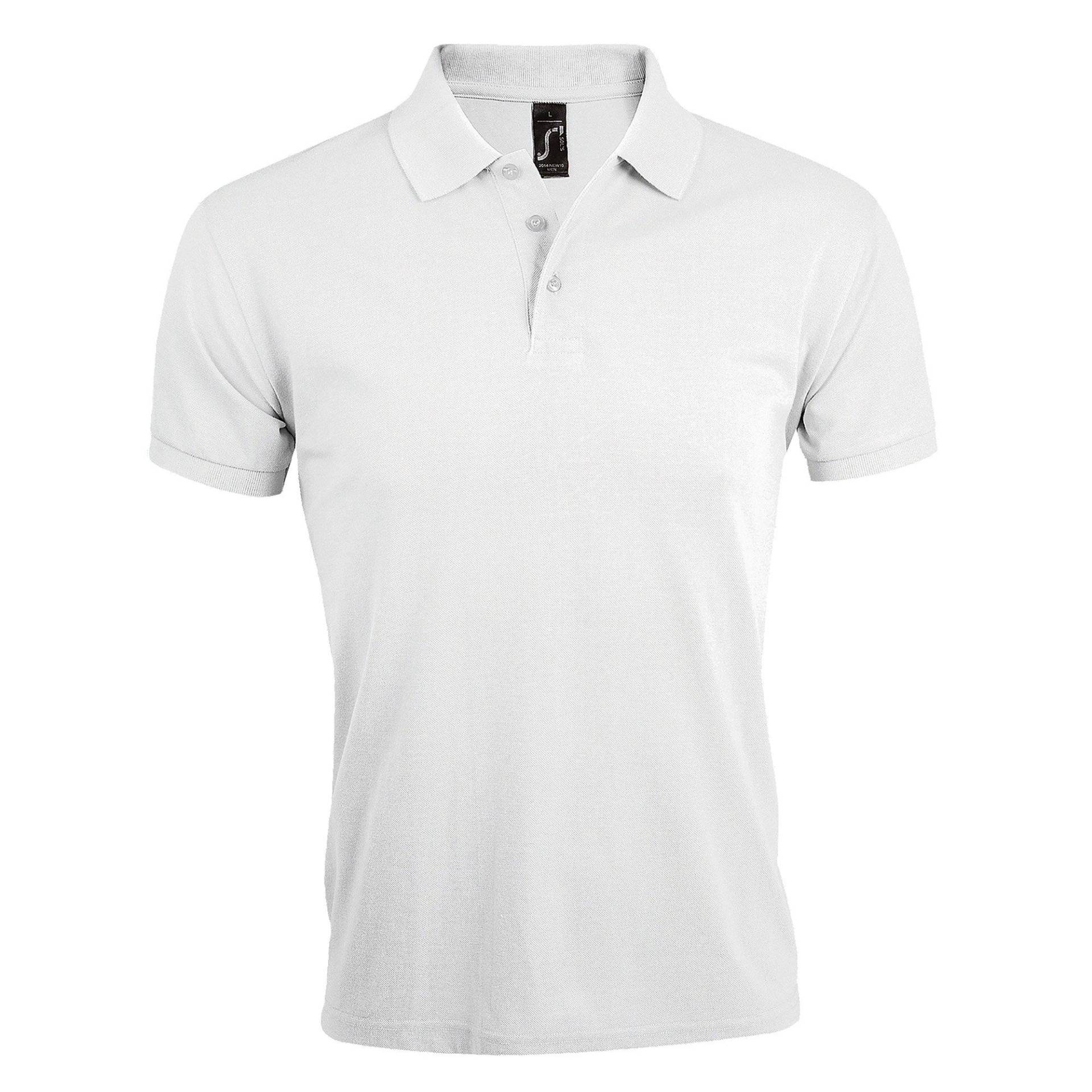 SOLS - Prime Pique PoloShirt, Kurzarm, für Herren, Weiss, Größe M von SOLS