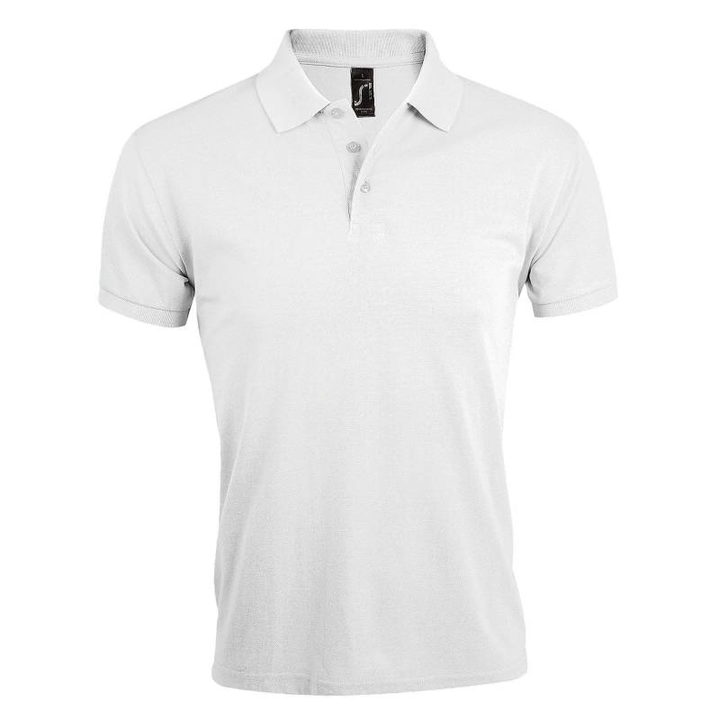 Prime Pique Poloshirt, Kurzarm Herren Weiss XL von SOLS