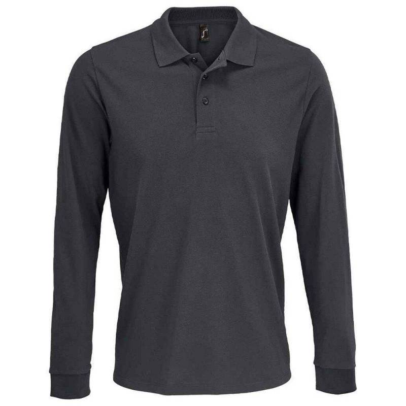 SOLS - Prime Poloshirt Langärmlig, für Damen, Grau, Größe S von SOLS