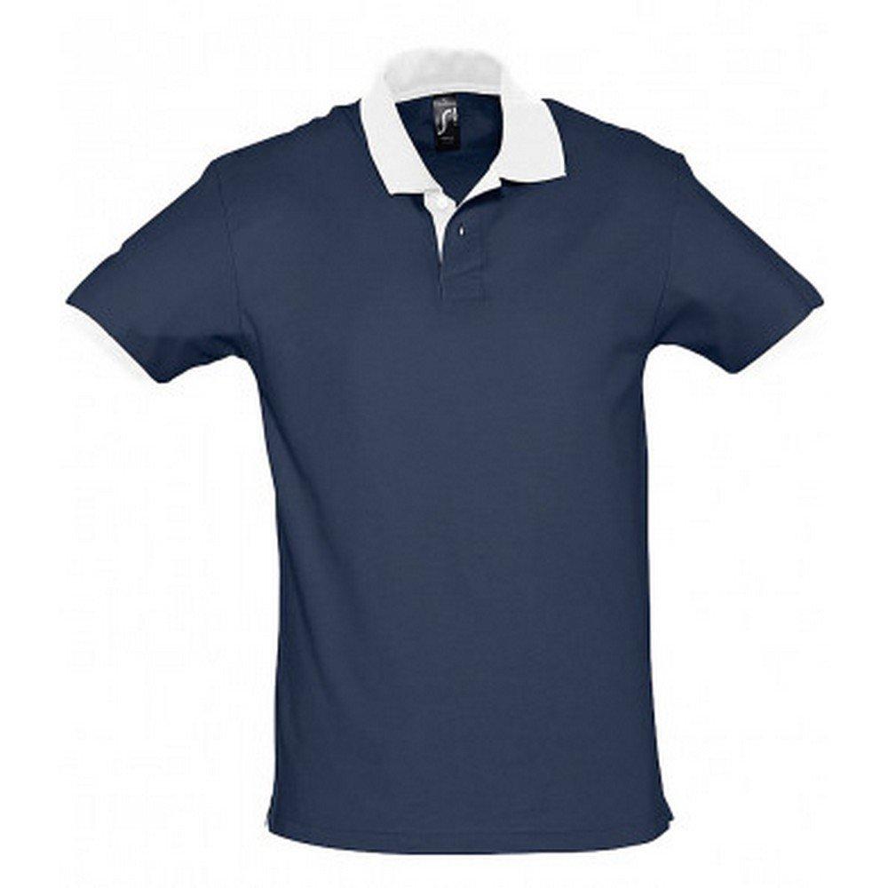 SOLS - Prince Pique PoloShirt in Kontrastfarben, Kurzarm, für Damen, Marine, Größe S von SOLS