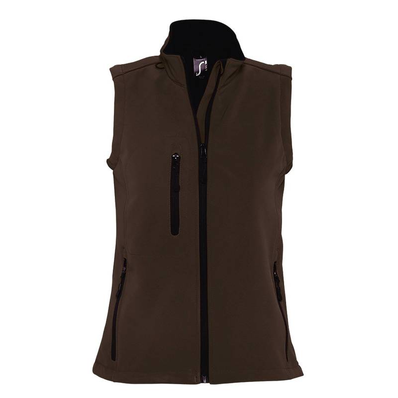 Rallye Softshellbodywarmer Softshellweste Damen Kühles Braun XXL von SOLS