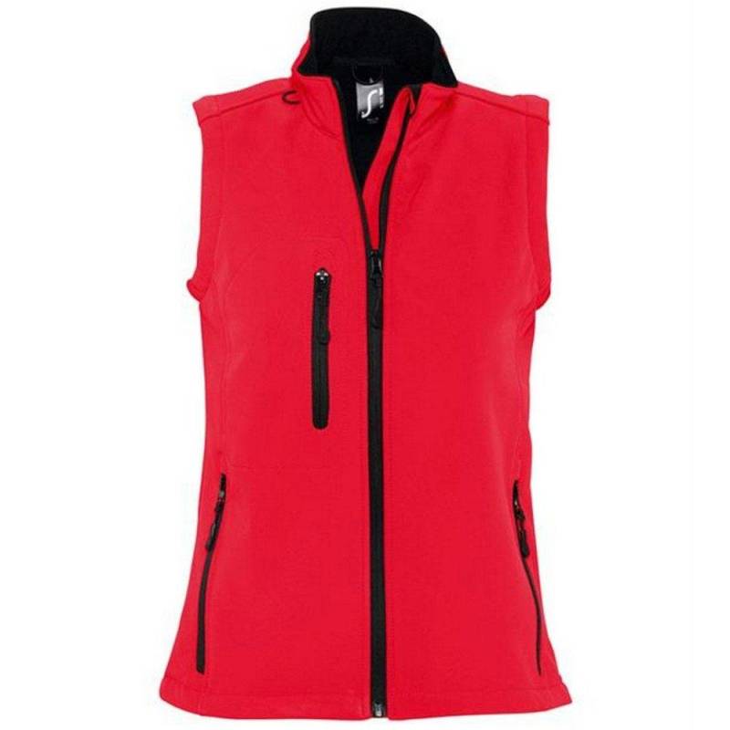 Rallye Softshellbodywarmer Softshellweste Damen Rot Bunt L von SOLS