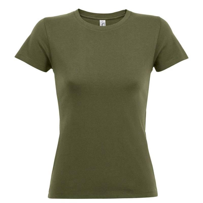 Regent Kurzarm Tshirt Damen Khaki S von SOLS