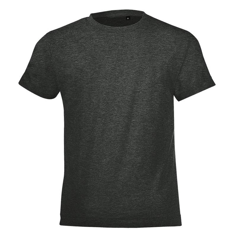 Regent Kurzarm Tshirt Jungen Charcoal Black 4A von SOLS