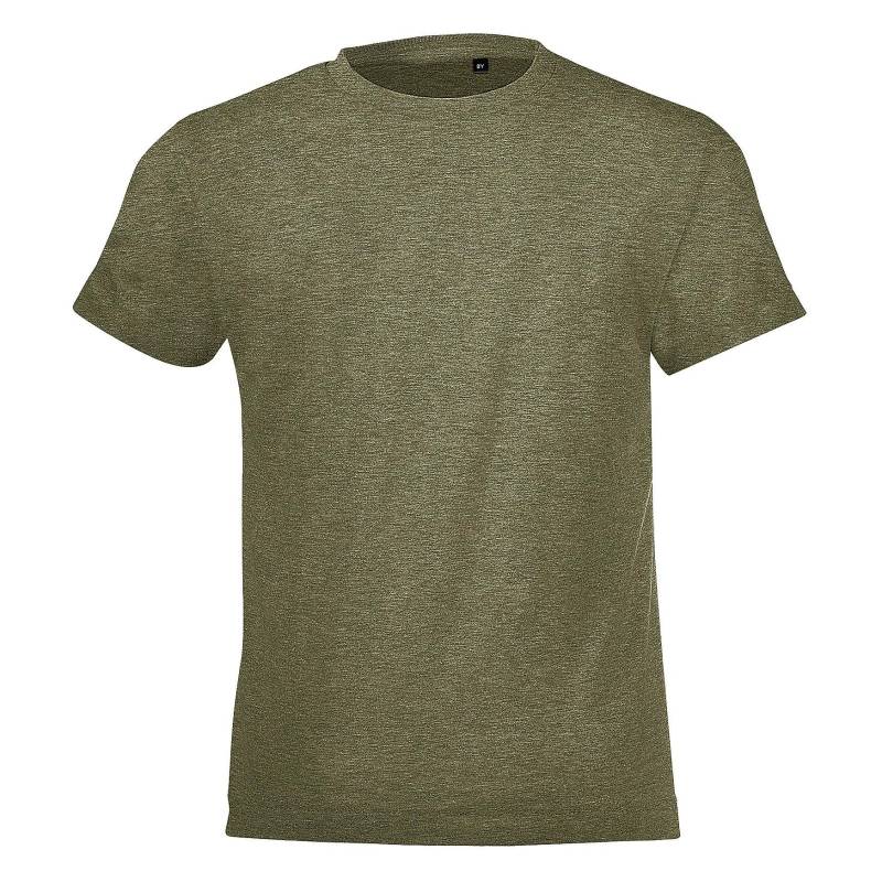 Regent Kurzarm Tshirt Jungen Khaki 128 von SOLS