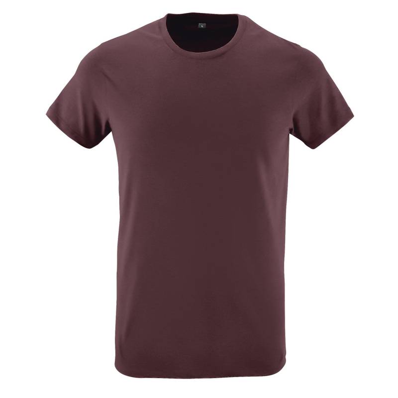 Regent Slim Fit Tshirt, Kurzarm Herren Bordeaux XL von SOLS