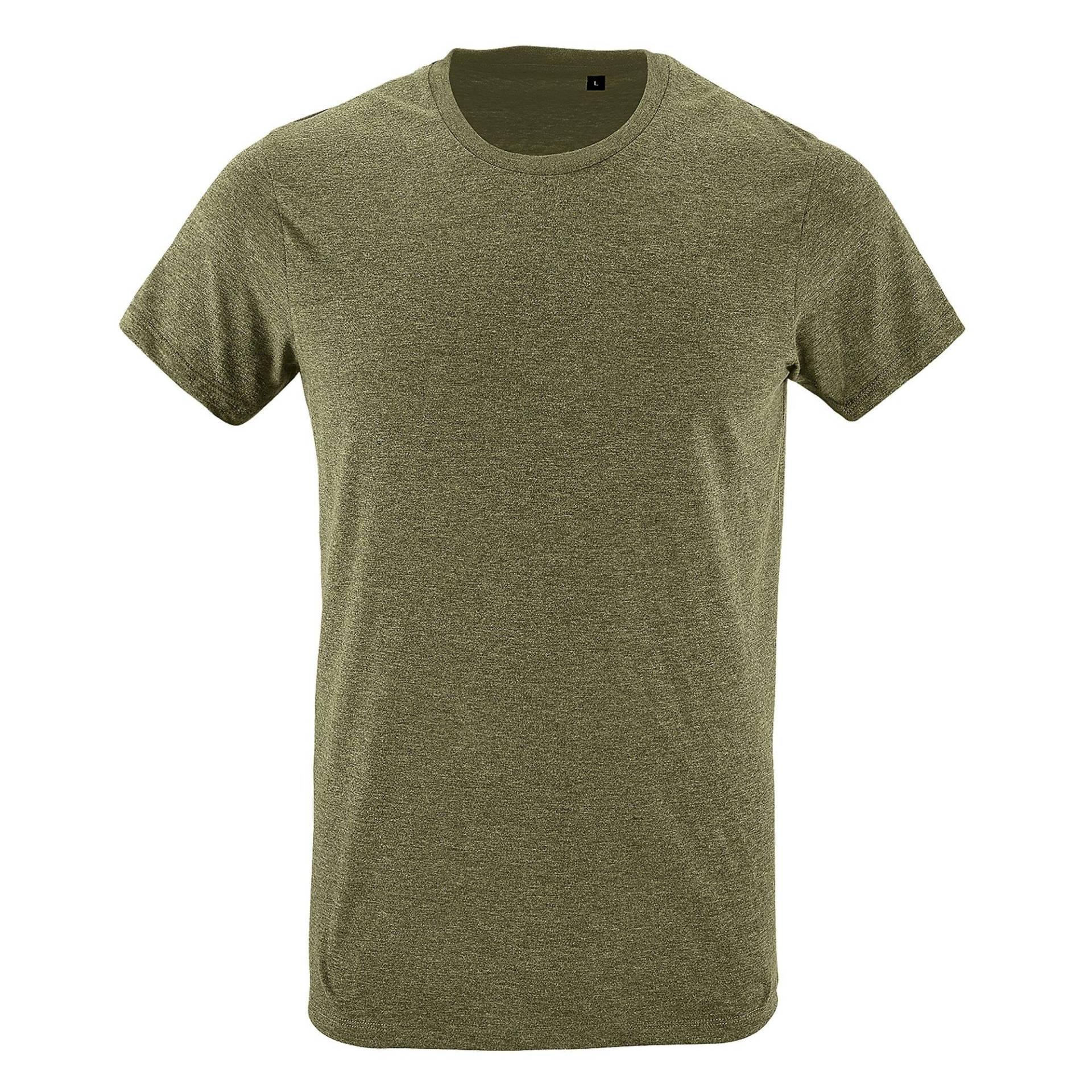 Regent Slim Fit Tshirt, Kurzarm Herren Khaki S von SOLS