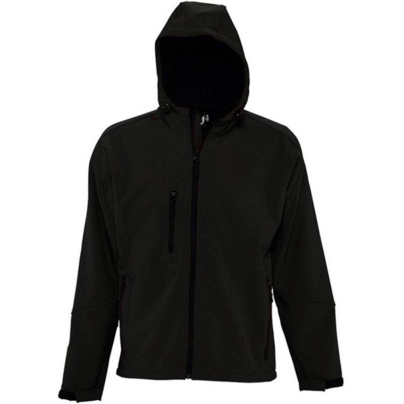 Replay Softshelljacke Mit Kapuze, Atmungsaktiv, Winddicht, Wasserfest Herren Schwarz 3XL von SOLS