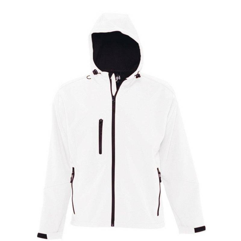 Replay Softshelljacke Mit Kapuze, Atmungsaktiv, Winddicht, Wasserfest Herren Weiss XS von SOLS