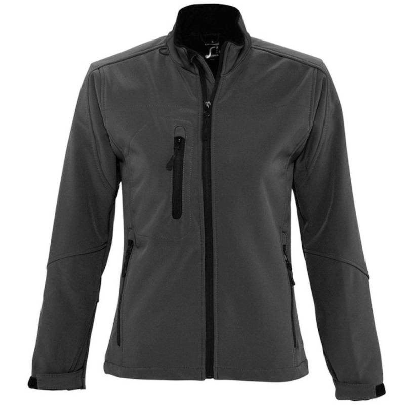 Roxy Softshelljacke, Atmungsaktiv, Winddicht, Wasserabweisend Damen Charcoal Black XXL von SOLS