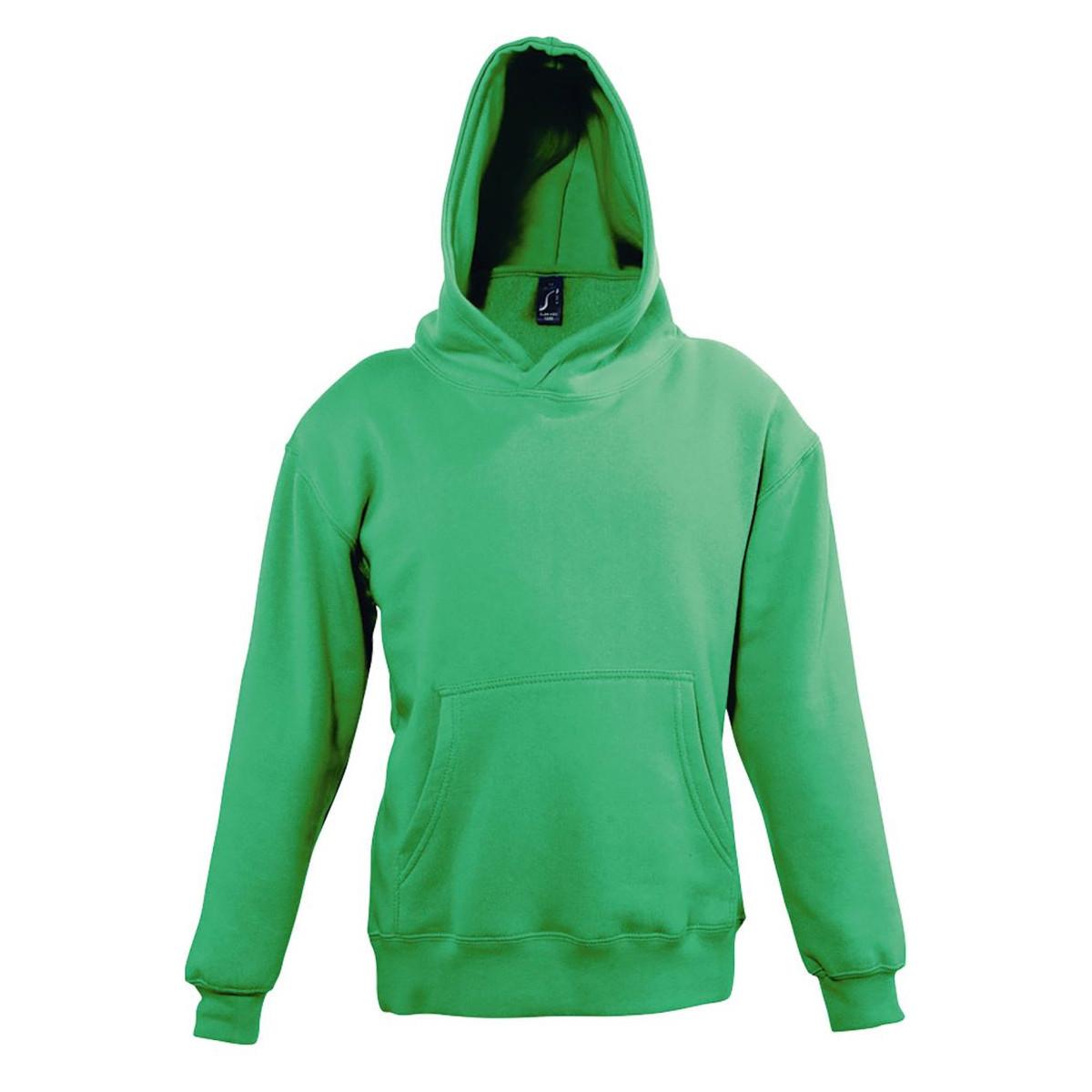 Slam Kapuzen Sweatshirt Jungen Grün 128 von SOLS