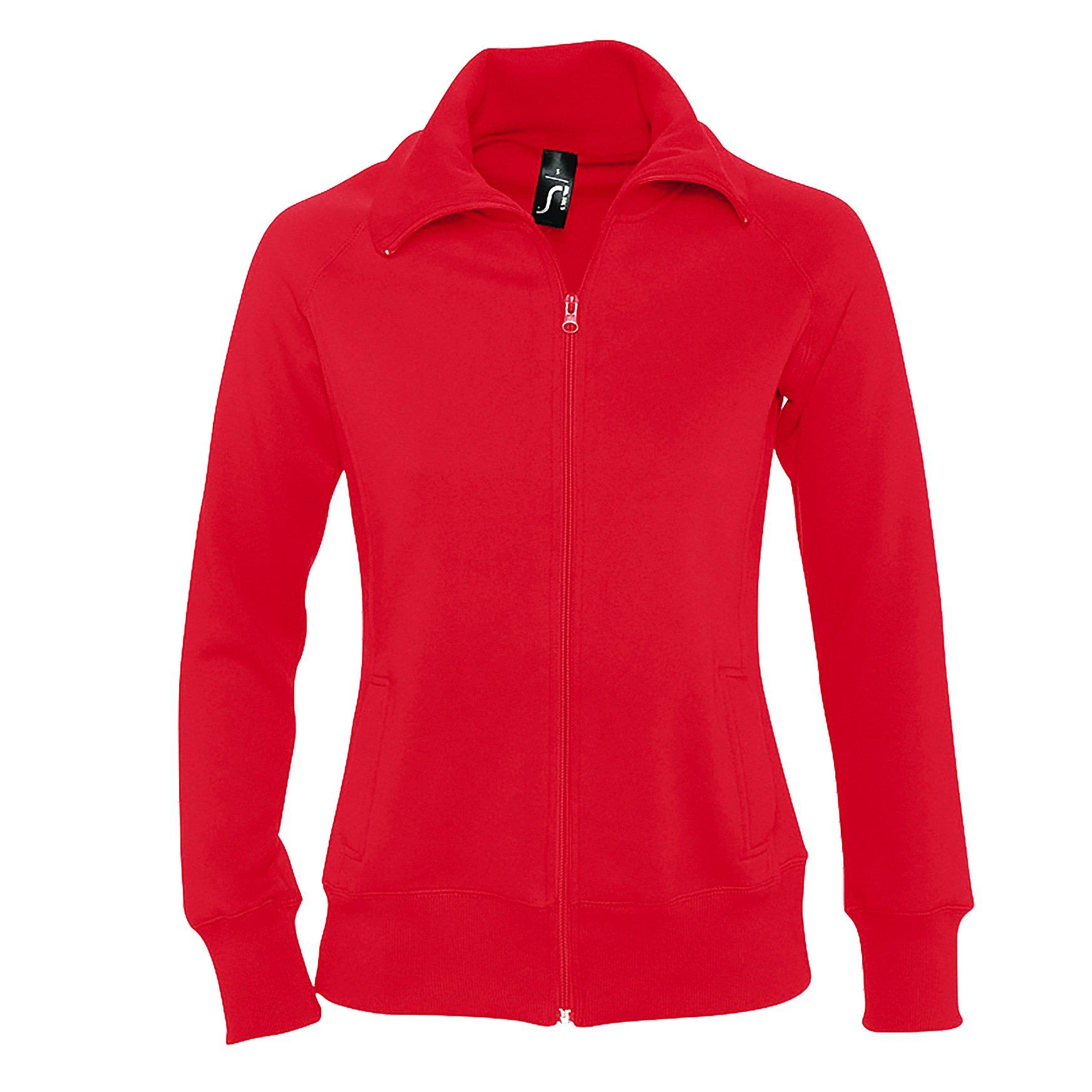 Soda Active Sweatjacke Mit Durchgehendem Reißverschluss Damen Rot Bunt M von SOLS