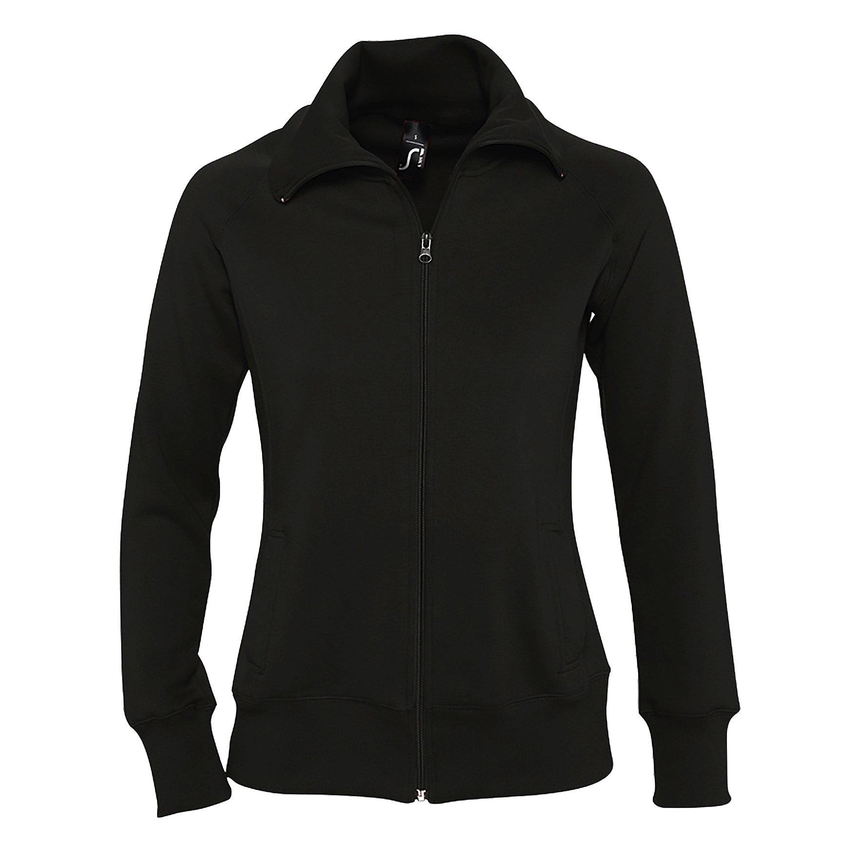 Soda Active Sweatjacke Mit Durchgehendem Reißverschluss Damen Schwarz XL von SOLS