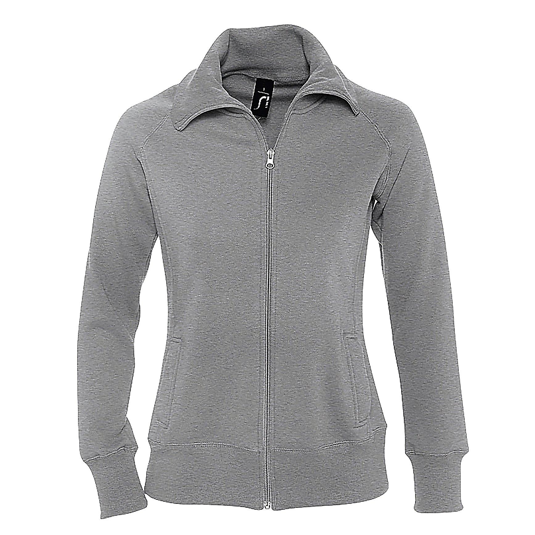 Soda Active Sweatjacke Mit Durchgehendem Reißverschluss Damen Taubengrau XL von SOLS