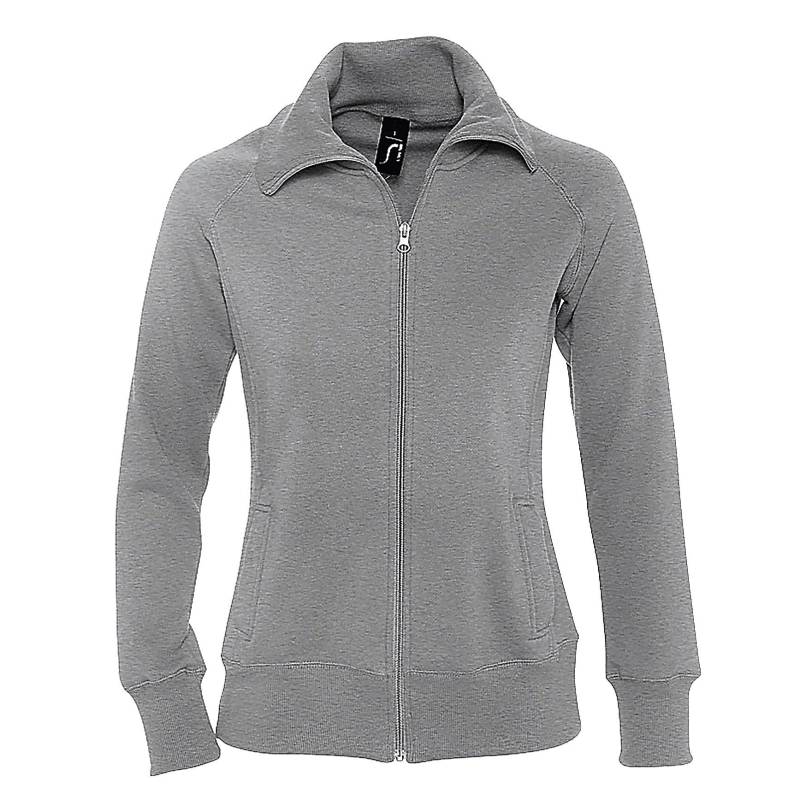 Soda Active Sweatjacke Mit Durchgehendem Reißverschluss Damen Taubengrau XL von SOLS