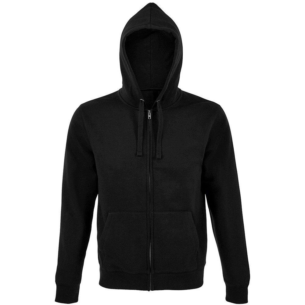 Spike Reißverschluss Kapuzenjacke Herren Schwarz 3XL von SOLS