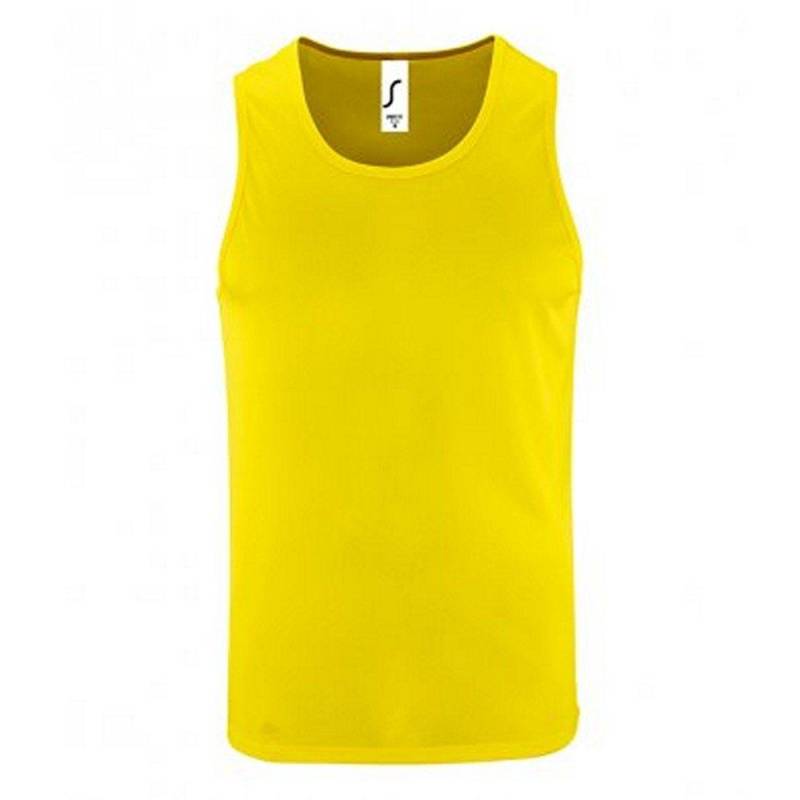 Sporty Performance Tank Top Herren Gelb M von SOLS