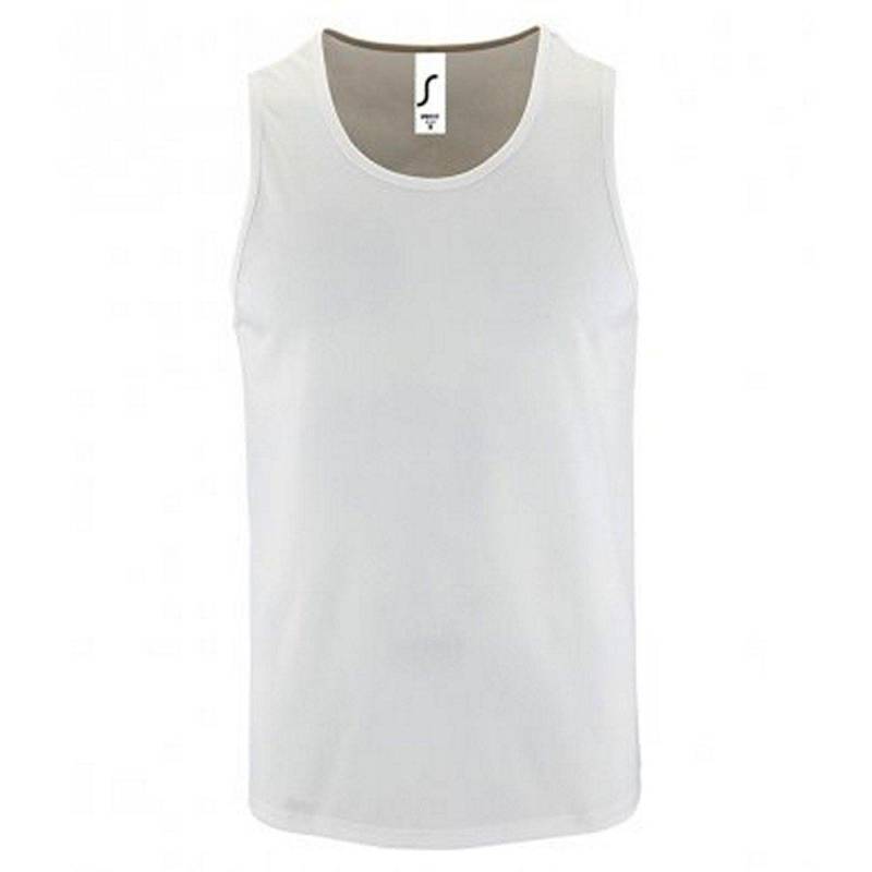 Sporty Performance Tank Top Herren Weiss M von SOLS