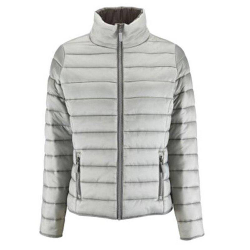 Steppjacke Jacke, Gepolstert, Wasserabweisend Damen Grau M von SOLS