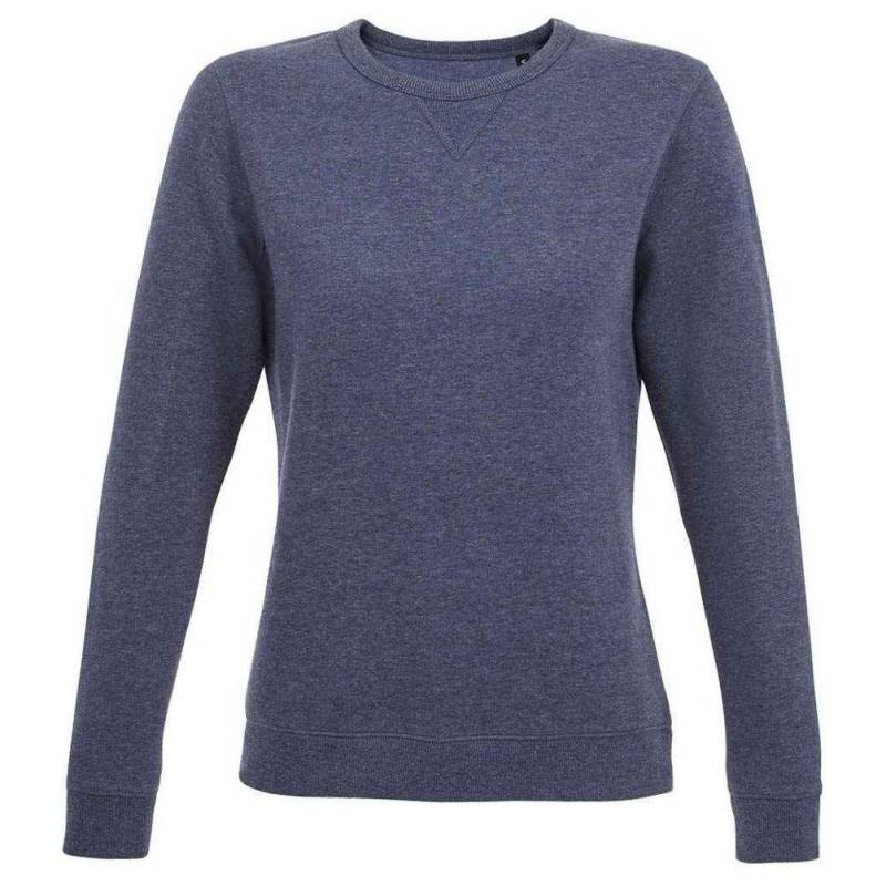 Sully Sweatshirt Damen Blau Denim M von SOLS