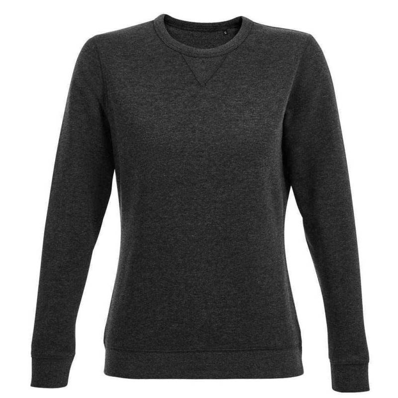 Sully Sweatshirt Damen Charcoal Black L von SOLS